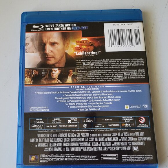 LIAM NEESON IN TAKEN 1,2,& 3 BLU-RAY MOVIE'S - Picture 8 of 9